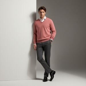 J Crew Salmon Pink Cotton Cashmere Sweater Large